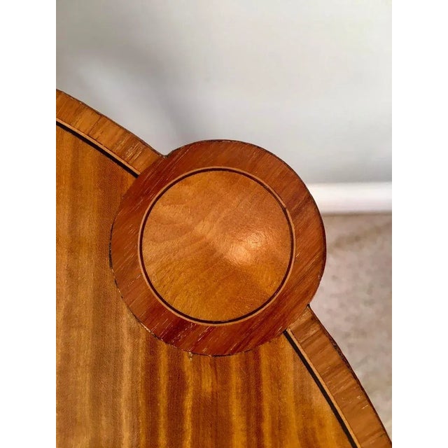 Tan Antique Inlaid Satinwood Centre Table, 19th Century For Sale - Image 8 of 13