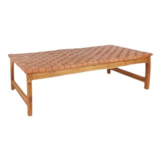 Laguna Leather Strap Bench For Sale