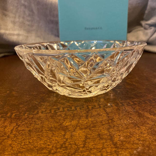 Vintage Tiffany & Co. Cut Crystal Bowl – Made in Germany – Original Box For Sale In Detroit - Image 6 of 9