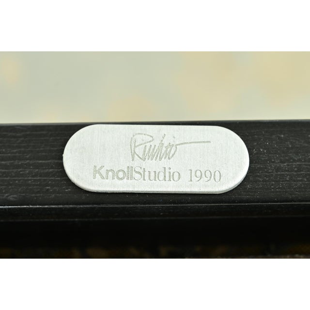 Knoll Postmodern Black Lacquered Ricchio Side Chairs or Dining Chairs, Pair For Sale - Image 11 of 14