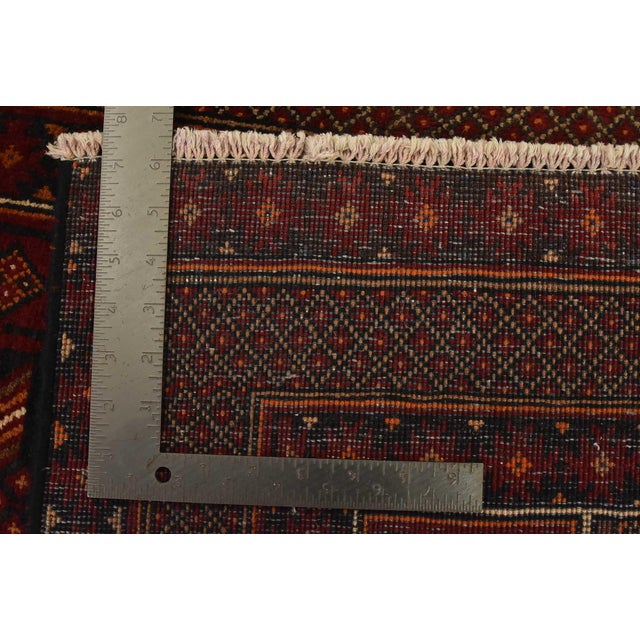 Baloch Runner 3’5” X 8′ Black Wool Vintage Tribal Hand-Knotted Oriental Rug For Sale - Image 13 of 13