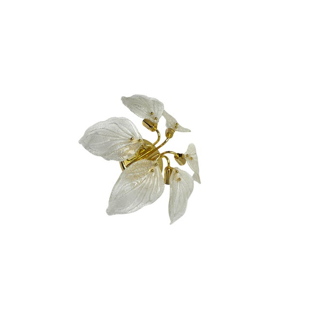 Murano Glass Leaf Flush Mount by Novaresi, Italy, 1970s For Sale - Image 17 of 17