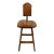 1940s Vintage Folk Art Hand-Crafted Arts & Crafts Pine Counter Barstool. For Sale