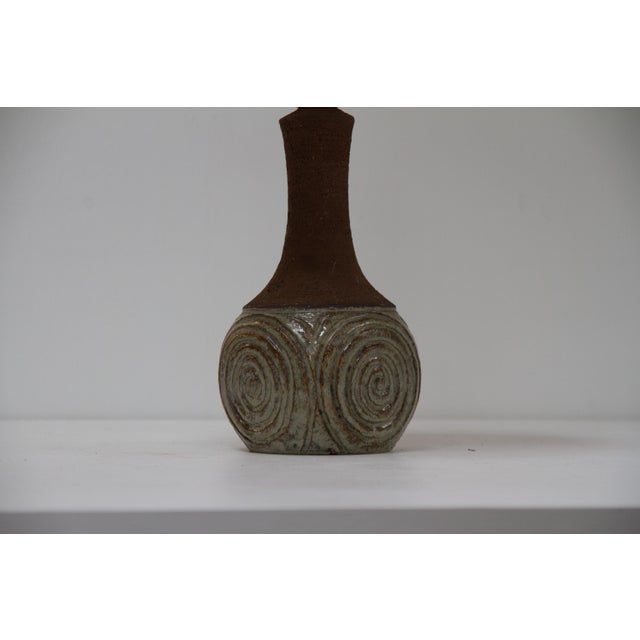 Ceramic Danish Modern Ceramic Table Lamp by Børge Christoffersen for Chris Haslev, 1960s For Sale - Image 7 of 17