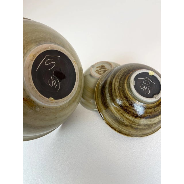 Scandinavian Ceramic Bowls by Carl-harry Stålhane, Sweden, Set of 3 For Sale - Image 14 of 15