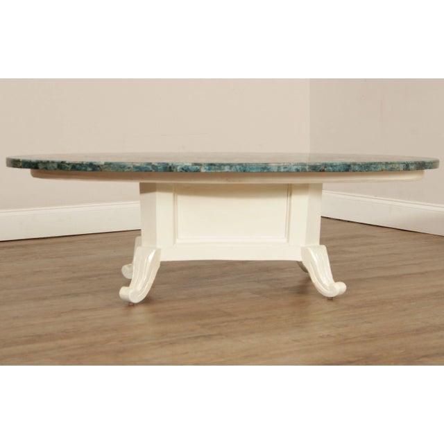 Mid Century Mosaic Marble Top Coffee Table For Sale - Image 4 of 13
