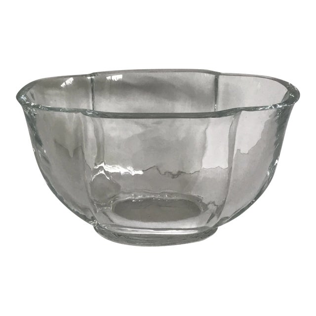 Antique Art Glass Lotus Bowl For Sale