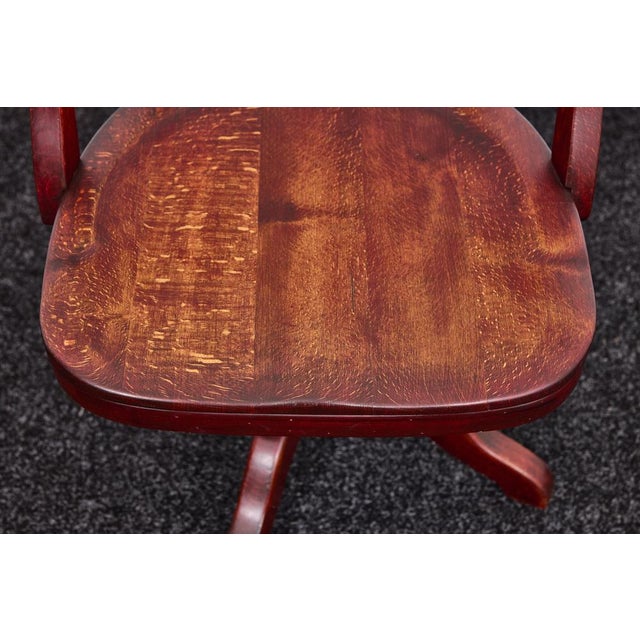 1920s Vintage Capua Chair in Beech and Mahogany by Adolf Loos for Thonet, 1920s For Sale - Image 5 of 18