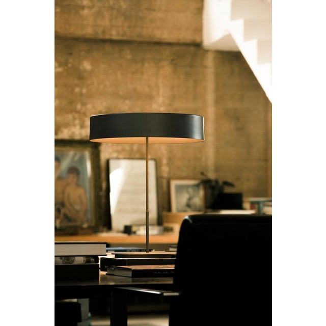 Large Graphite Sin Table Lamp with Shade by Antoni Arola For Sale - Image 4 of 15
