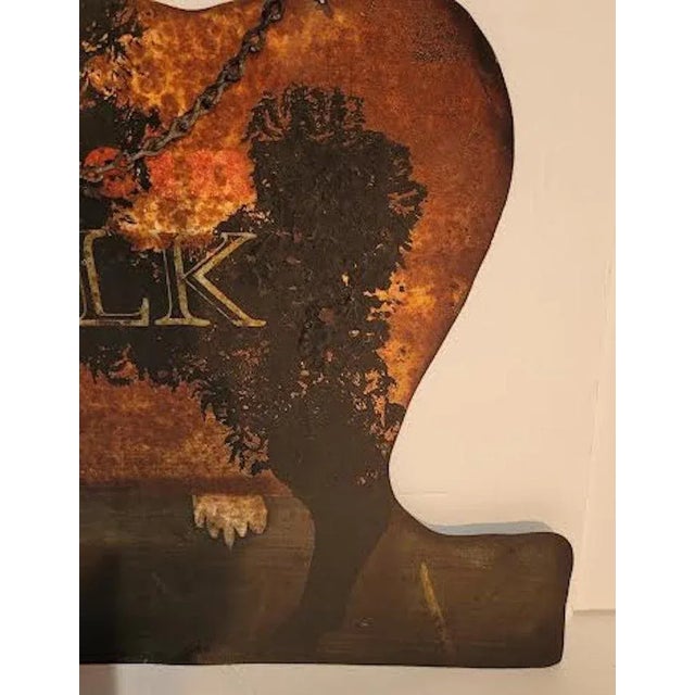 1920s Holstein Milk Painted Metal Trade Sign For Sale - Image 5 of 9