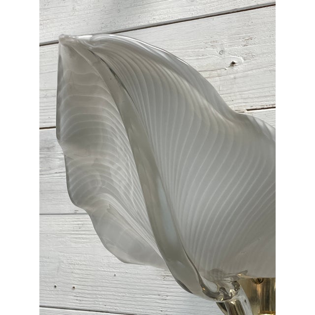1970s Murano Glass and Brass Wall Lamps, 1970s, Set of 3 For Sale - Image 5 of 18