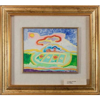 Luciano Schifano, Landscape, Oil Painting, 1980s For Sale