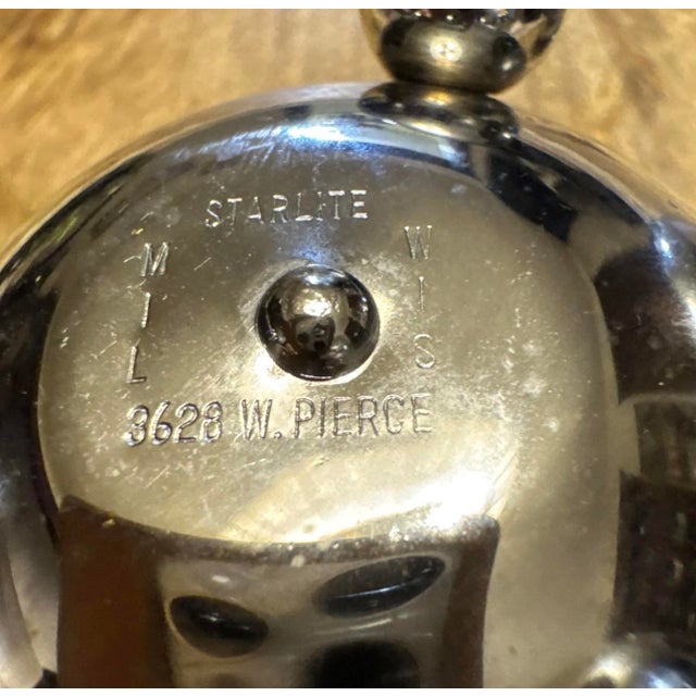 Starlite Candle Sphere Vintage MCM Chrome Brass Sputnik With Brochure Very Rare For Sale - Image 9 of 11