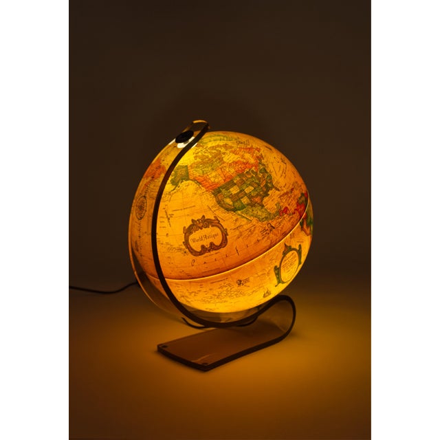 1990s Danish Illuminated World Globe Table Lamp by Scan-Globe A/S, 1990 For Sale - Image 5 of 12