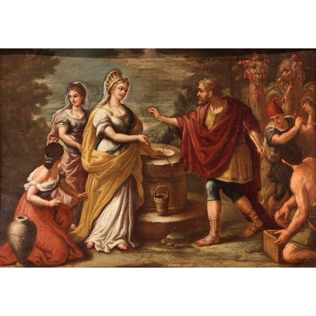 Rebecca at the Well Pietro Da Cortona, 1700s, Oil on Canvas For Sale - Image 16 of 16