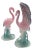 1950s Mid-Century "Meeting in Florida" Matching Ceramic Pink Flamingo Statues, Pair For Sale