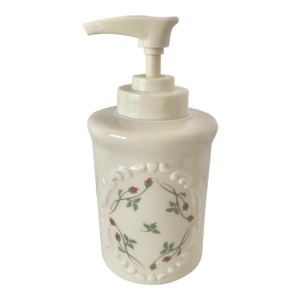Late 20th Century Lenox Rose Manor Porcelain Soap/Lotion Dispenser Pump Bottle Excellent Condition