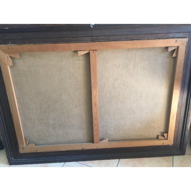 Large Forest Oil Painting on Canvas, 1950 For Sale - Image 6 of 13