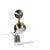 Silver Mid-Century Brass Table Lamp with Dual Orb Marble Base, 1960s For Sale - Image 8 of 9