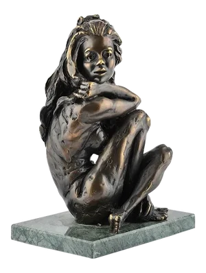 A Swedish Girl - Bronze Sculpture by C. Mongini - Late 1900 Late 1900