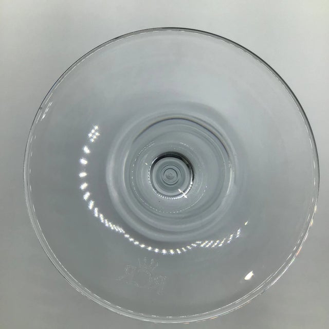 Glass R C R Cristalleria Italiana Crystal Champagne Flutes-Set of 4 For Sale - Image 7 of 12