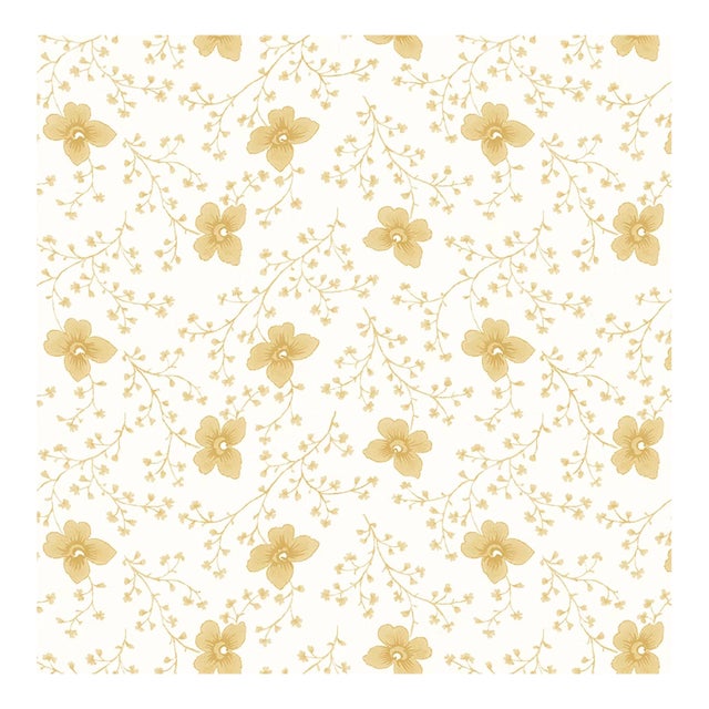 Leah O'Connell Textiles Harper in Ochre, 4.5 Yards For Sale