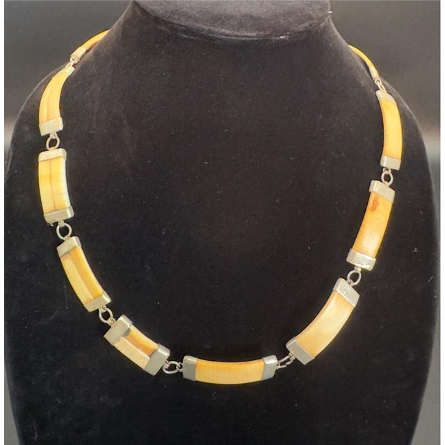 Tribal 1960s African Wild Warthog Tusk Necklace For Sale - Image 3 of 16