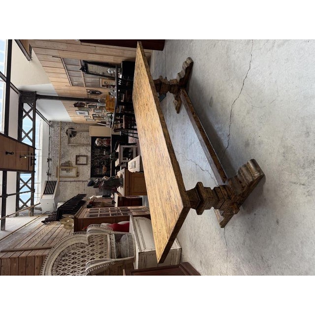 Large Monastery Style Table in Fir, 1980s For Sale - Image 4 of 12
