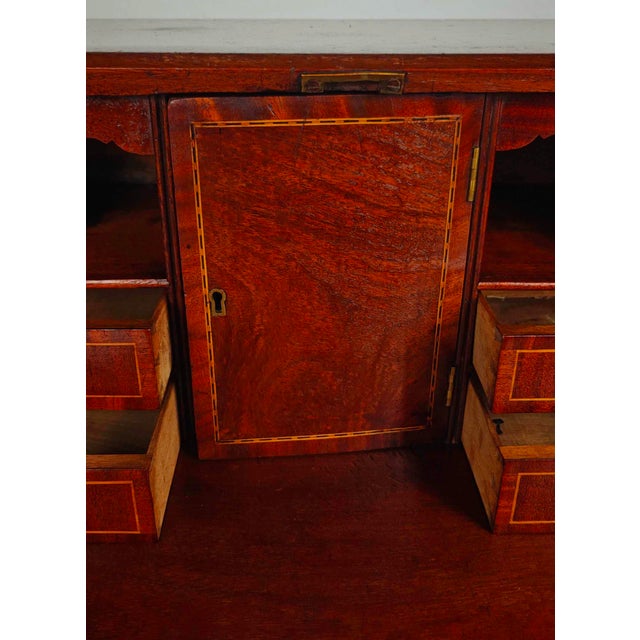Brown Antique English George III Secretaire in Oak, 1800 For Sale - Image 8 of 18