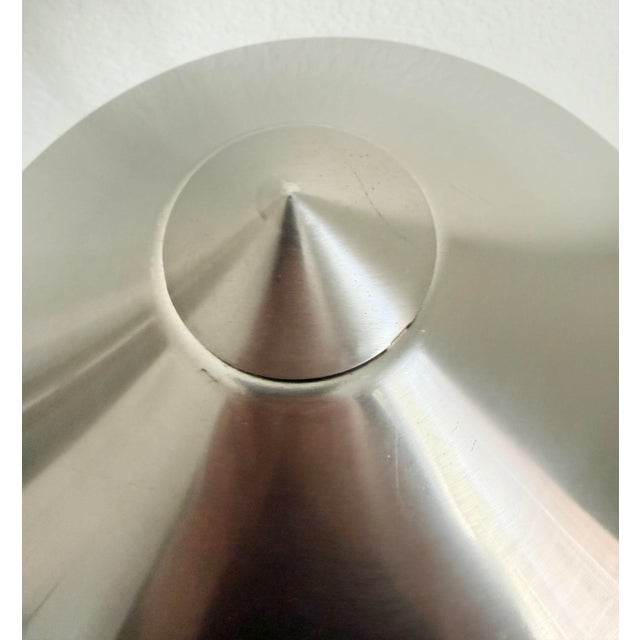 Late 20th Century Postmodern Stainless Steel Cone Lamp For Sale In Sacramento - Image 6 of 10