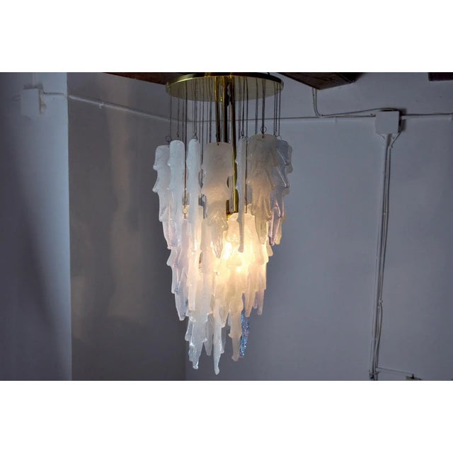 Italian Murano Glass Ceiling Lamp by Albano Poli for Poliarte, 1970s For Sale - Image 6 of 8