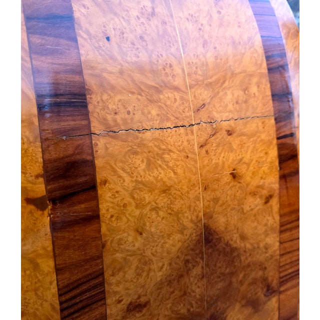 Pair of Vintage Art Deco Style Burl Right/Left High Back Chairs For Sale - Image 14 of 14