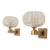 1950s Italian Wall Lights Murano Glass Sconces Art Deco Style, by Barovier & Toso - Pair For Sale