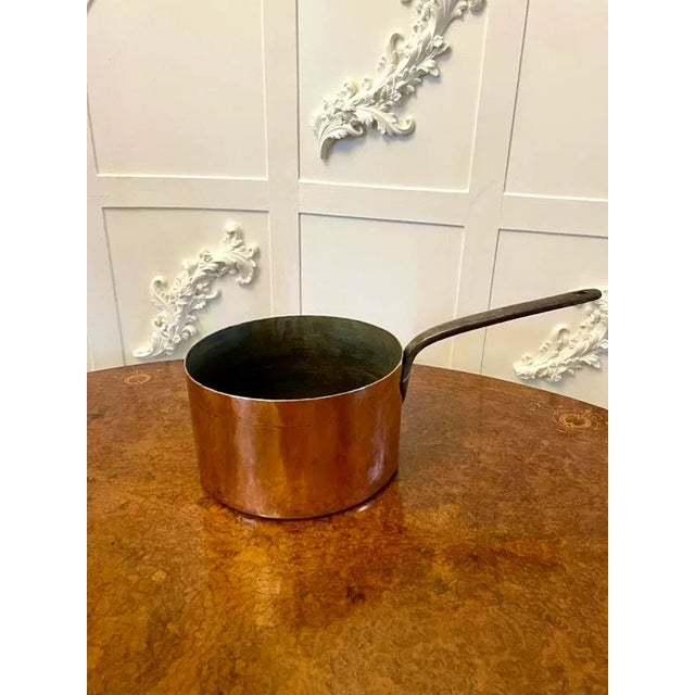 Early 19th Century Large Antique George III Quality Copper Saucepan, 1800s For Sale - Image 5 of 5