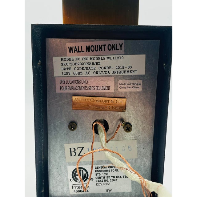 Visual Comfort Thomas O’Brien “David” Wall Sconce Patinated Brass For Sale - Image 17 of 17