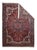 This all naturally dyed roomsize shows an unusual segmentally concave red field centred by a navy medallion with outline...
