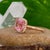Metal 2.9cts Pink Tourmaline Ring With Natural Diamonds Halo: Solid 14k Rose Gold For Sale - Image 7 of 9