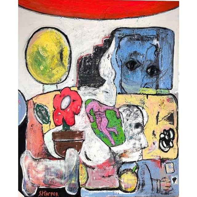 Early 21st Century Scott Harper Mixed Media Painting titled “An Apology” 2022 For Sale - Image 5 of 12