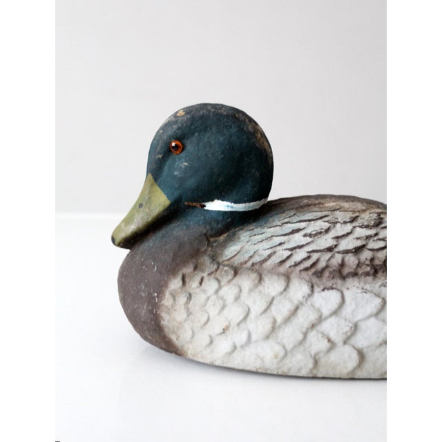 Green Vintage Carry Lite Mallard Duck Decoy For Sale - Image 8 of 14