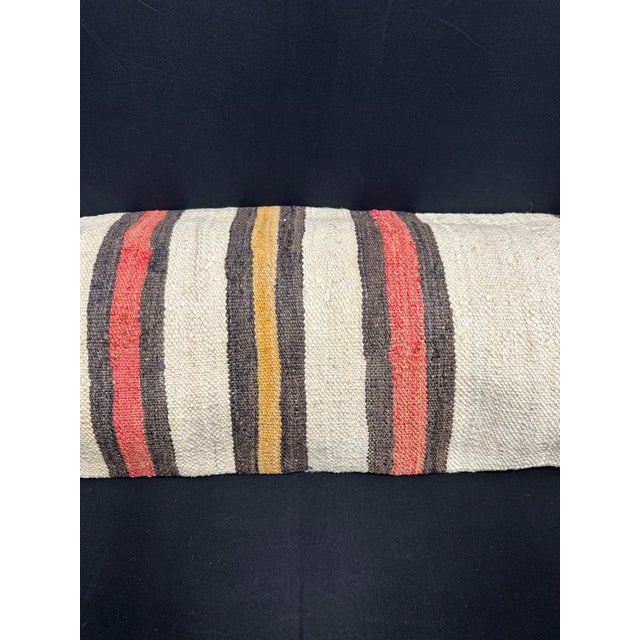 Contemporary Turkish Hemp Pillow Cushion Natural Beige Brown Cushion Cover 14"x45" For Sale - Image 3 of 4