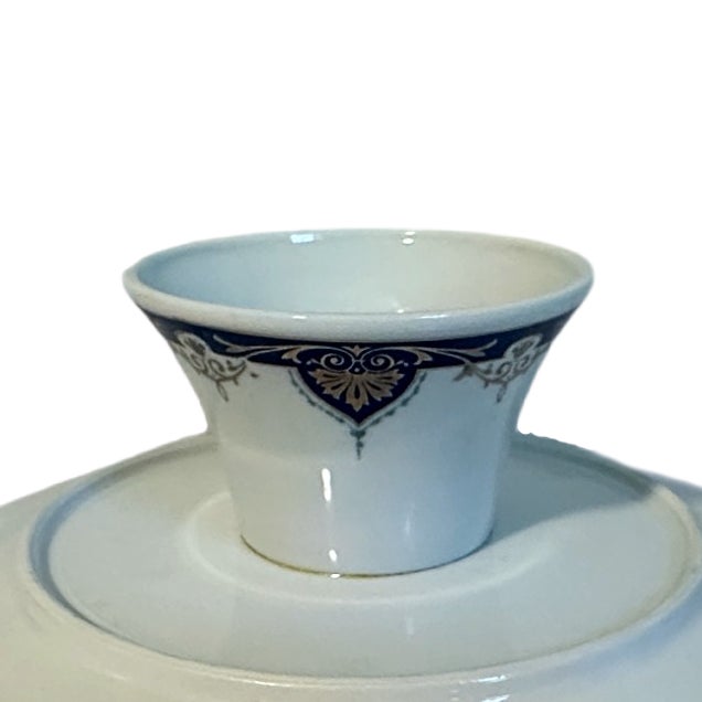 Regency Andrea by Sadek Biltmore Tea Service Porcelain Pedestal Cake Stand W/Server For Sale - Image 4 of 5