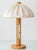Large Scandinavian Pine Table Lamp with Fabric Dome Shade, 1960s For Sale - Image 4 of 14