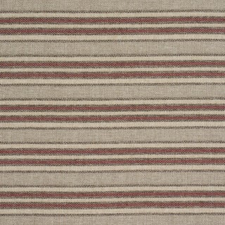 Schumacher Even Keel Outdoor Stripe Fabric In Rust For Sale