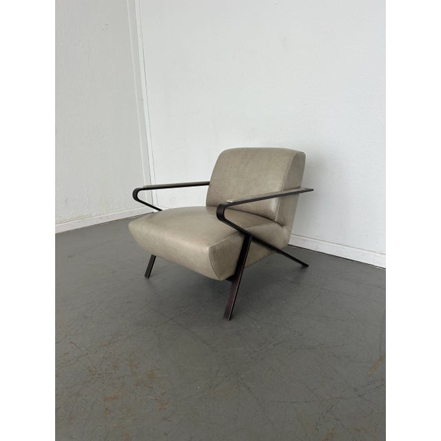 American Leather Oscar Accent Chair For Sale In Austin - Image 6 of 9