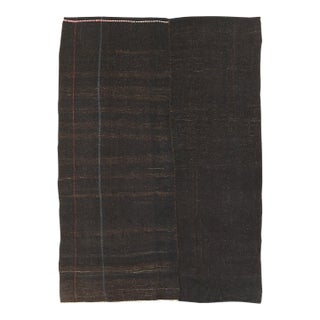 Galerie Shabab Collection Mid-20th Century Turkish Tribal Kilim Room Size Carpet in Dark Brown and Black For Sale