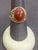 Metal 7 Carat Jasper Cabochon 18 Karat Yellow Gold Classic Wide Ring For Sale - Image 7 of 8