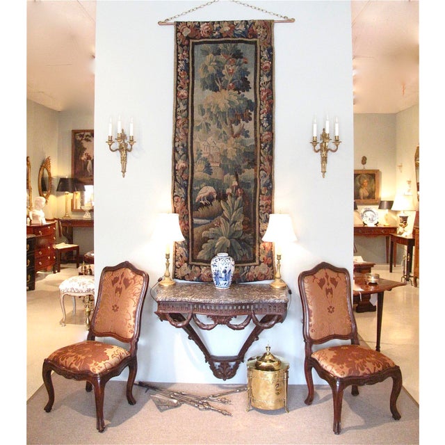 French Provincial Louis XVI Period Marble Topped French Neoclassical Console Table, Late 18th Century For Sale - Image 3 of 10