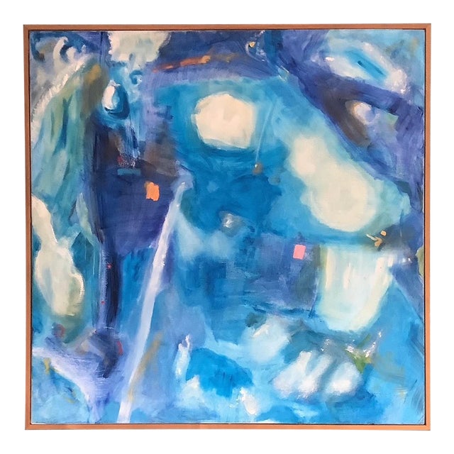 "Blue Abstract". Contemporary Abstarct Oil Painting by Peter Rossiter For Sale