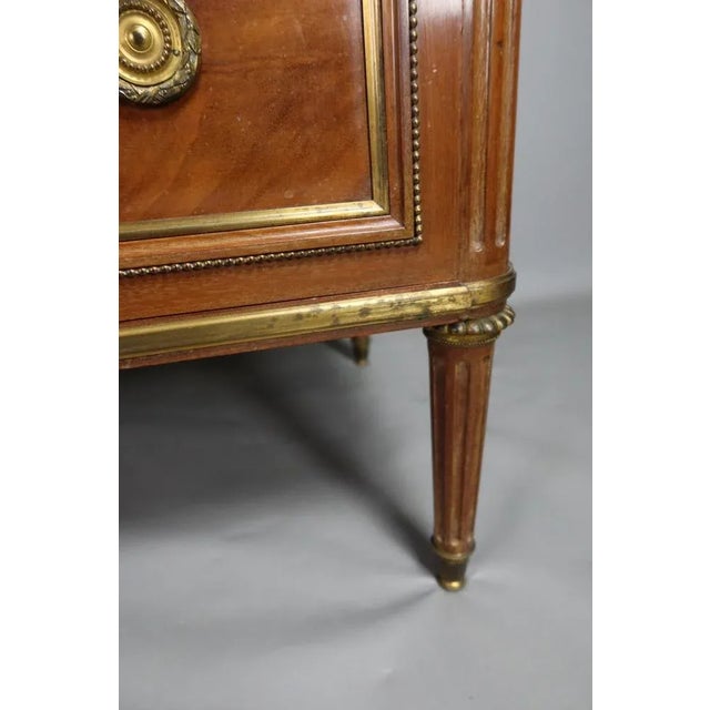 Vintage Louis XVI Maroon Dresser For Sale - Image 3 of 11