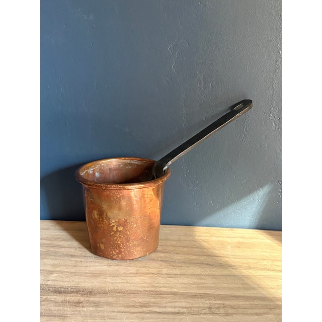 French 19th Century French Dovetailed Copper Saucepan With Forged Iron Handle For Sale - Image 3 of 7